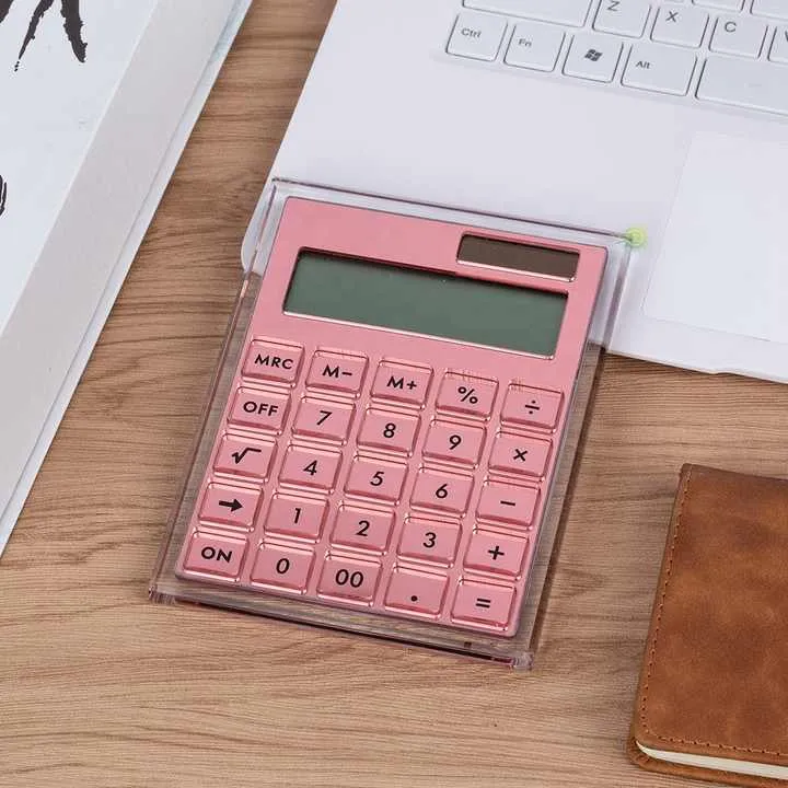 الاكريليك القرطاسية الاكسسوارات وارتفع الذهب آلة حاسبة مع الطاقة الشمسية Acrylic Stationery Accessories Rose Gold Solar Powered Calculator