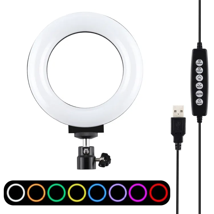 10 Mode Rgbw Led Ring Light with Tripod and Ball Head - 4.7 Inch Curved Surface