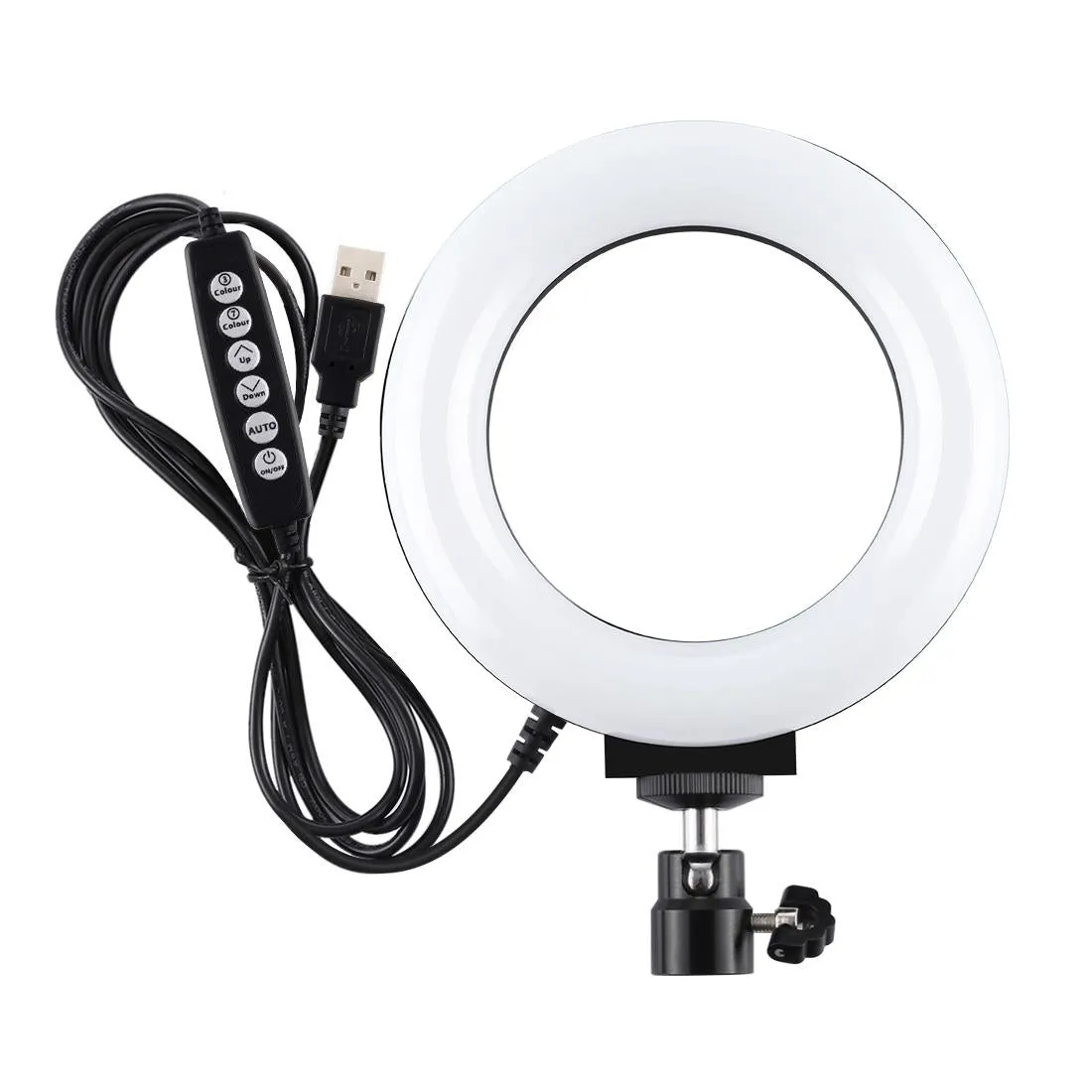 10 Mode Rgbw Led Ring Light with Tripod and Ball Head - 4.7 Inch Curved Surface