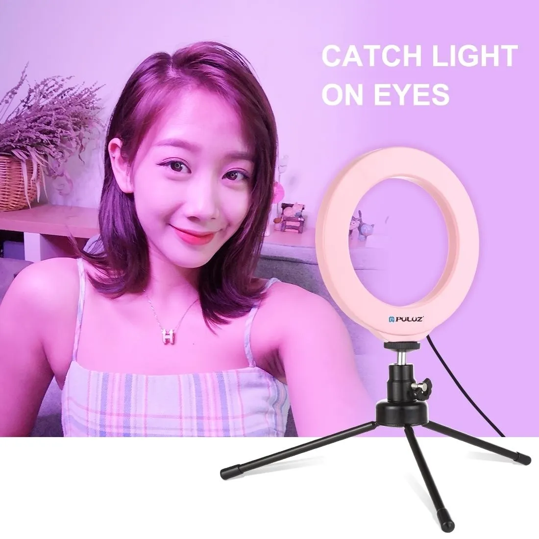 10 Mode Rgbw Led Ring Light with Tripod and Ball Head - 4.7 Inch Curved Surface