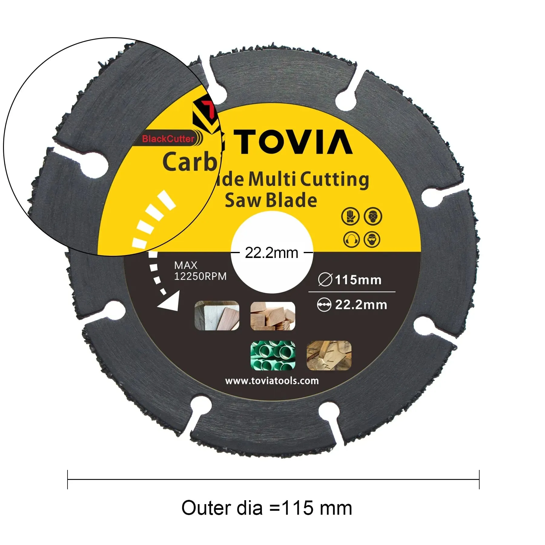 115mm Carbide Saw Disc for Angle Grinder Wood Cutting Multitool