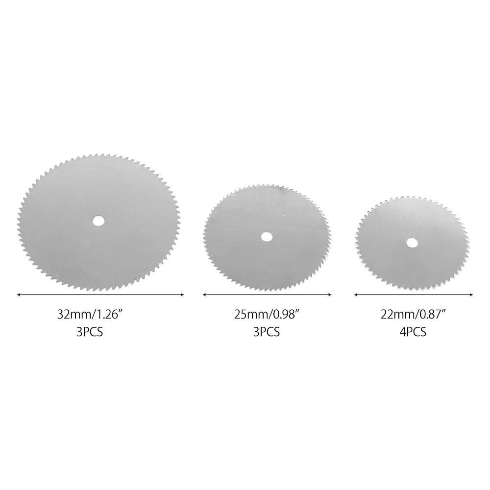 11pcs Set Mini Circular Saw Blade Stainless Steel Cutting Disc Wood Cutting Wheel for Rotary Tool Electric Tool