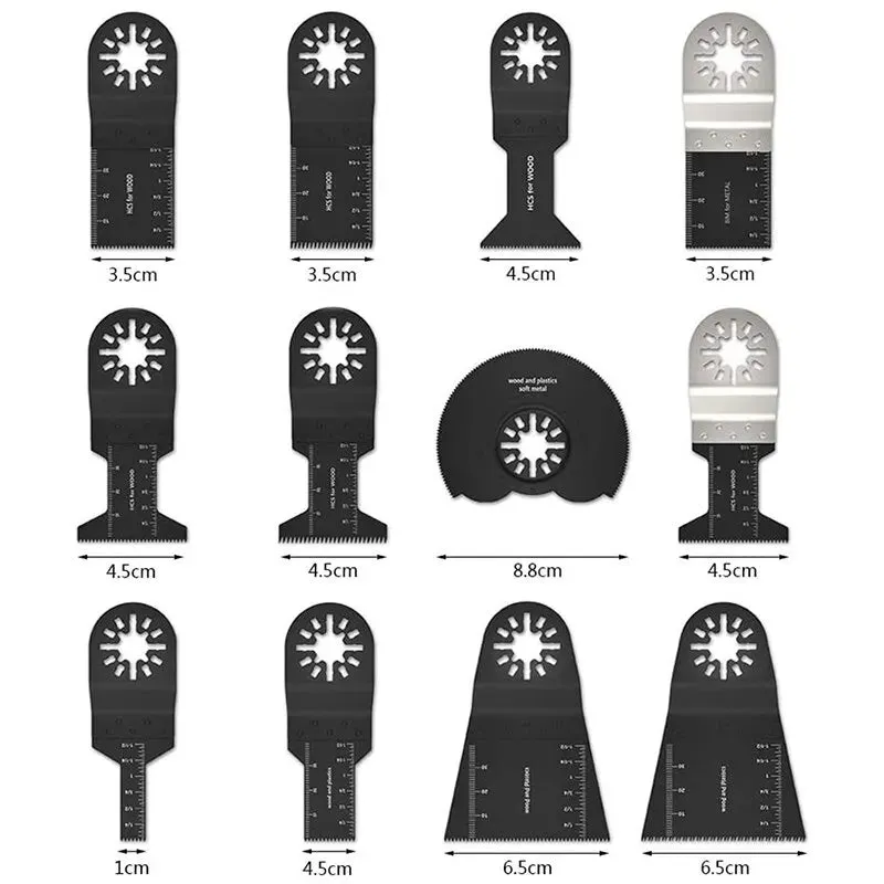 12 Piece Woodworking Oscillating Saw Blade Set