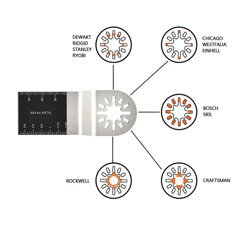12 Piece Woodworking Oscillating Saw Blade Set