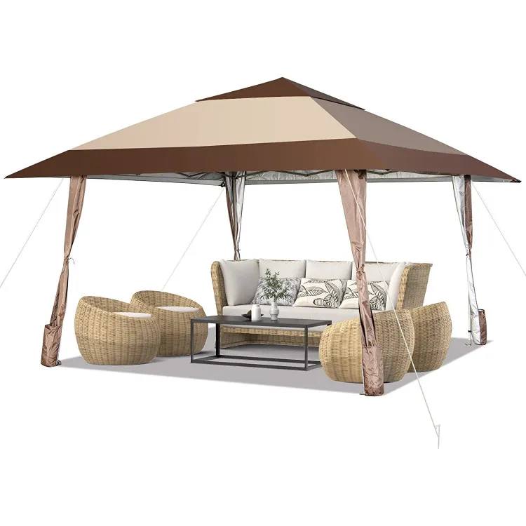 13 x 13 Feet Pop-Up Feet Patio Gazebo with Wheels