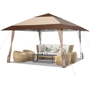 13 x 13 Feet Pop-Up Feet Patio Gazebo with Wheels