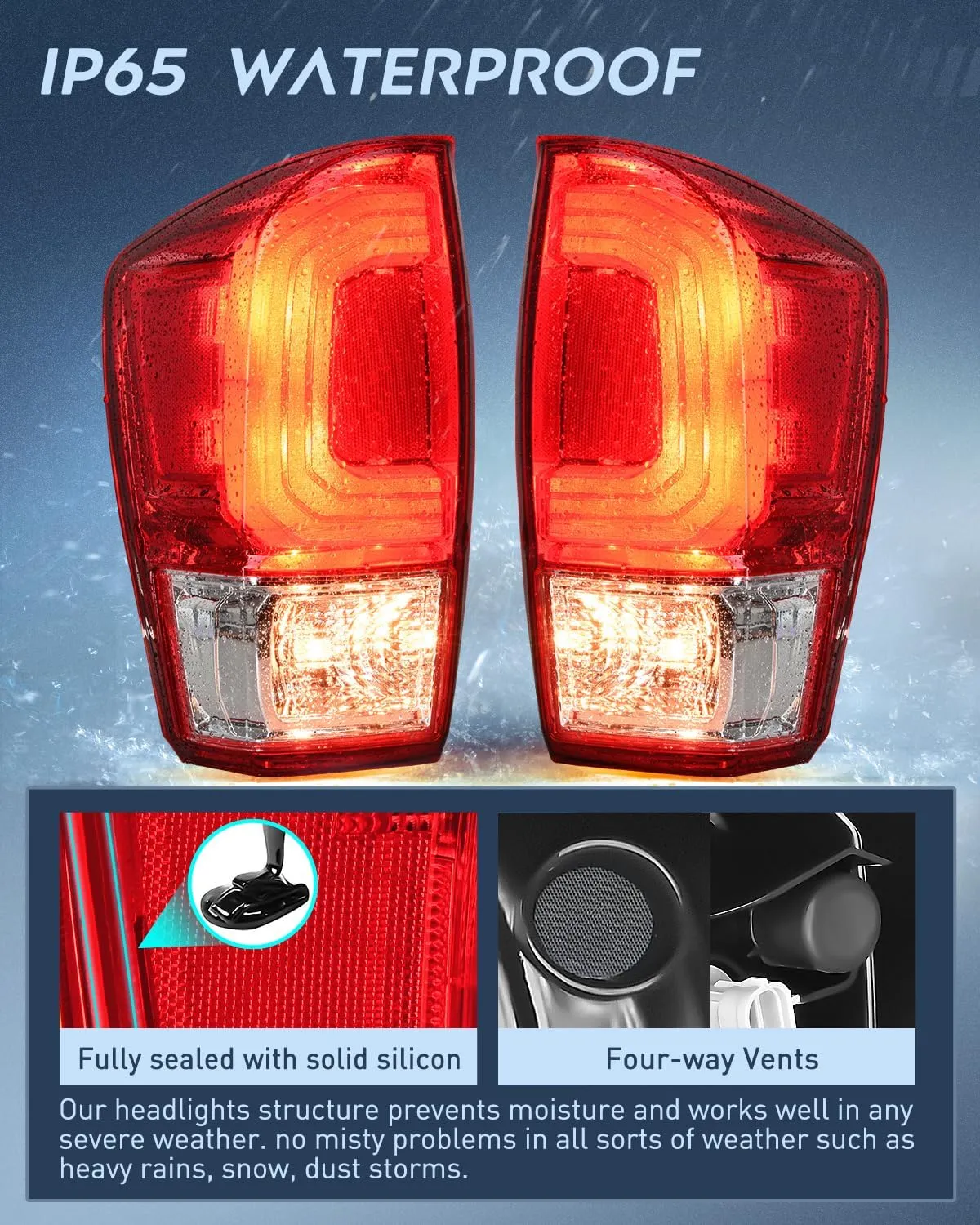 2016-2023 Toyota Tacoma Tail light Assembly Rear Lamp Replacement OE Style Driver Passenger Side