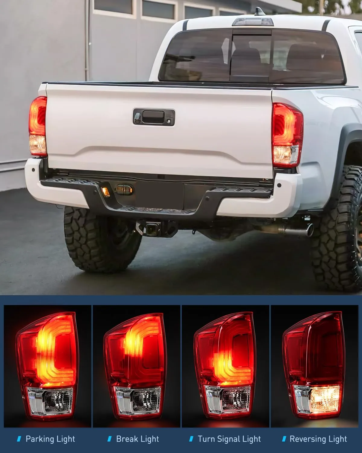 2016-2023 Toyota Tacoma Tail light Assembly Rear Lamp Replacement OE Style Driver Passenger Side