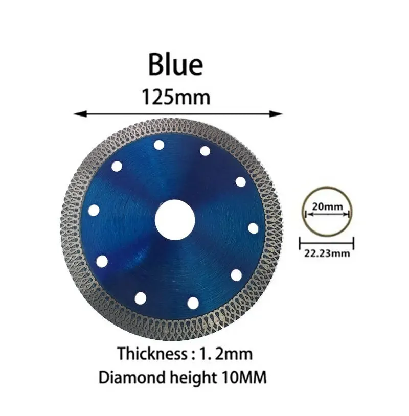 3 Size Turbo Diamond Saw Blade for Granite Marble Porcelain Ceramic