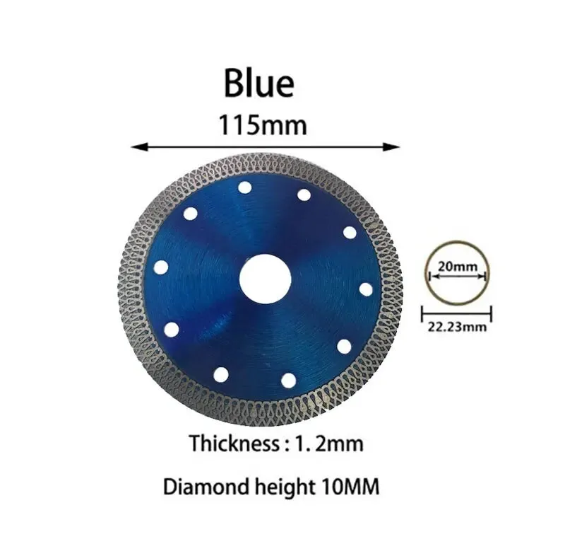 3 Size Turbo Diamond Saw Blade for Granite Marble Porcelain Ceramic