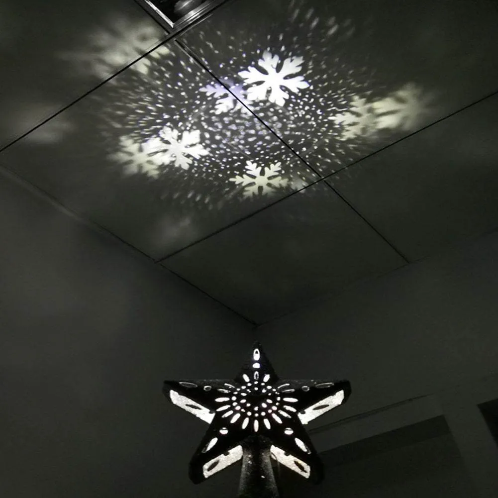 3D Hollow Gold Silver Star Christmas Tree Topper
