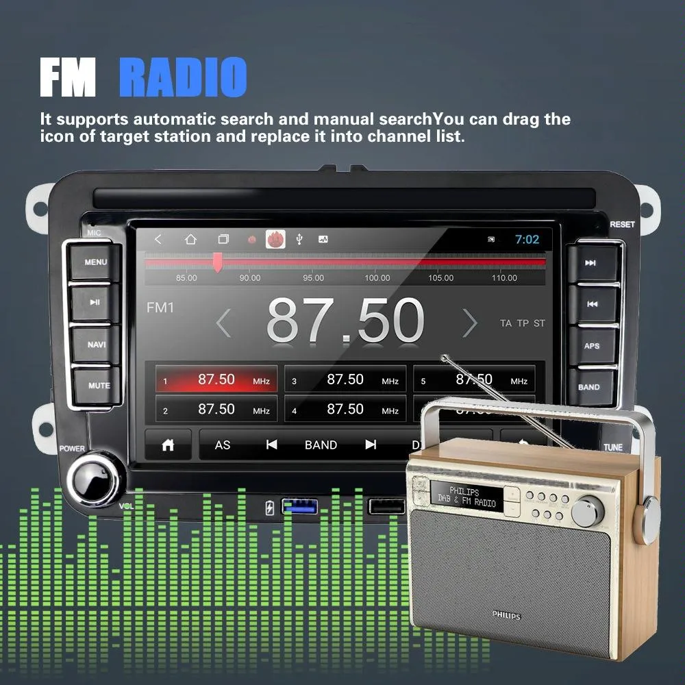 7 Inch Android 10.0 Car Multimedia Player Navigation Bluetooth Reversing Integrated - 1   16G