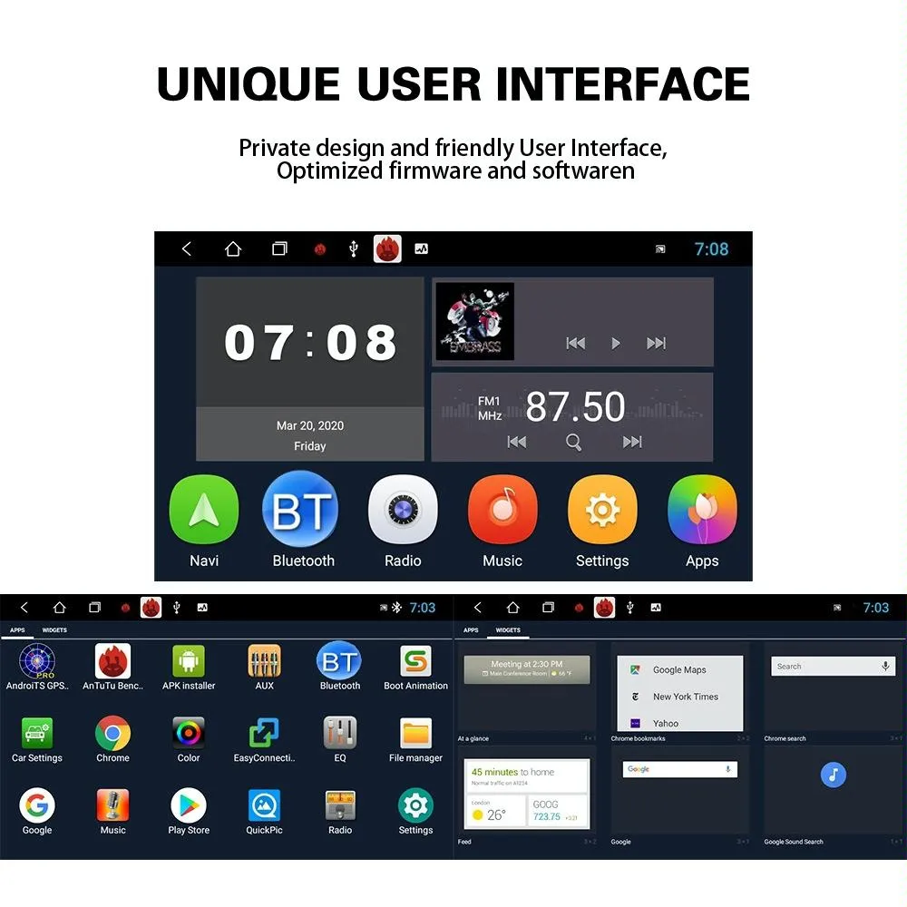 7 Inch Android 10.0 Car Multimedia Player Navigation Bluetooth Reversing Integrated - 2   16G