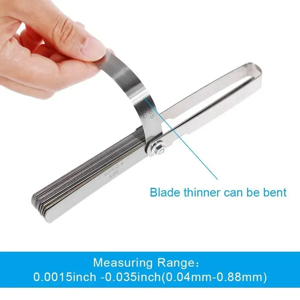 89a32 Feeler Gauge Portable Stainless Steel Rangefinder Durable Versatile 1pc