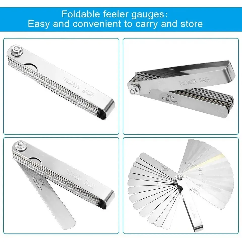 89a32 Feeler Gauge Portable Stainless Steel Rangefinder Durable Versatile 1pc