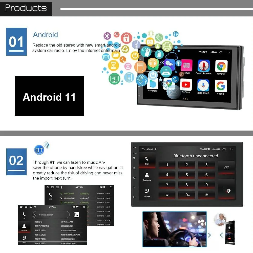 9 Inch Android Wifi Car Navigation Player 2   32G Reversing Video Standard   12Lights Camera