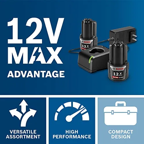 BOSCH GXL12V-270B22 12V Max 2-Tool Combo Kit with Chameleon Drill/Driver Featuring 5-In-1 Flexiclick System and Starlock Oscillating Multi-Tool
