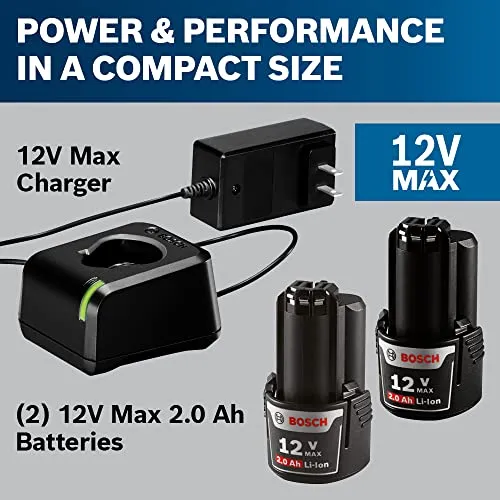 BOSCH GXL12V-270B22 12V Max 2-Tool Combo Kit with Chameleon Drill/Driver Featuring 5-In-1 Flexiclick System and Starlock Oscillating Multi-Tool