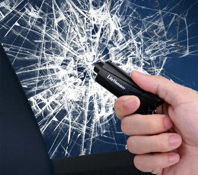 Car Safety Hammer Window Breaker & Seat Belt Cutter