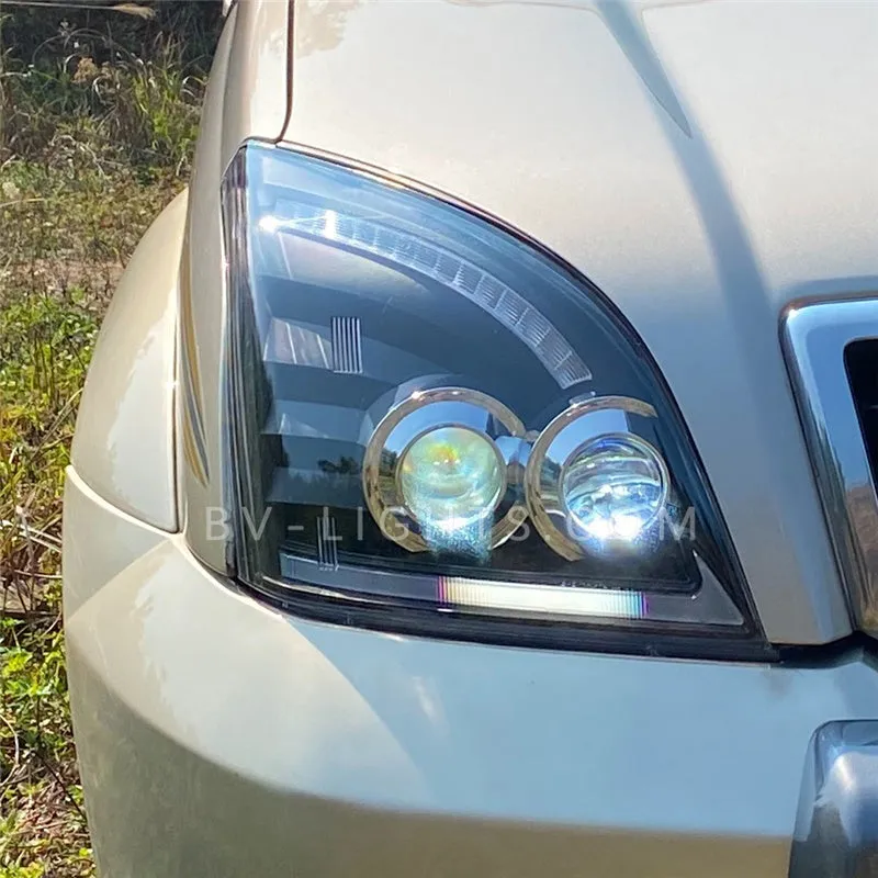 For Toyota Land Cruiser / Prado FJ120 2003-2009 upgrade HID headlight Modified  headlight