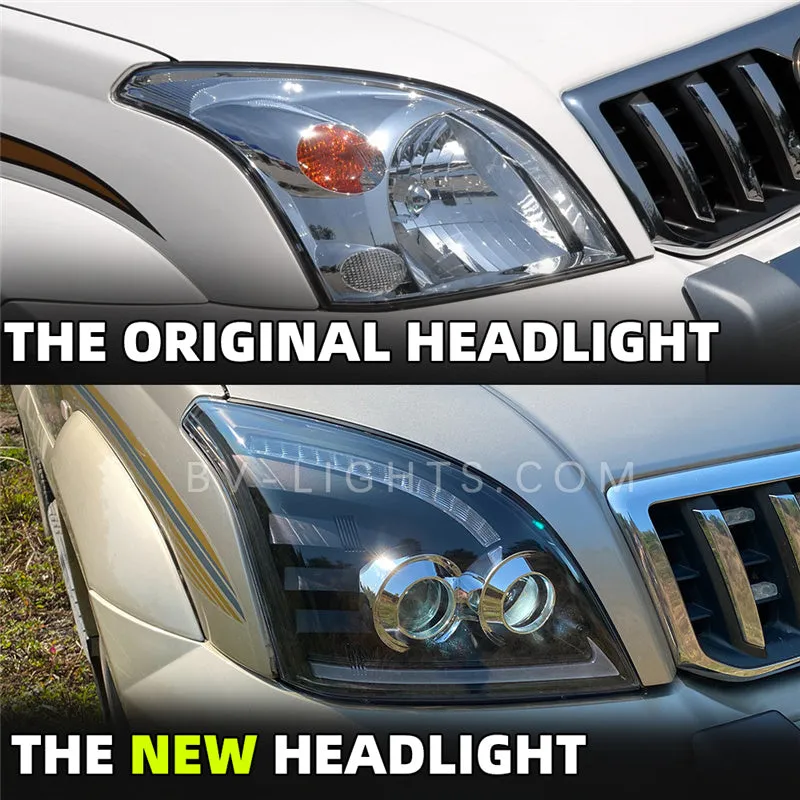 For Toyota Land Cruiser / Prado FJ120 2003-2009 upgrade HID headlight Modified  headlight