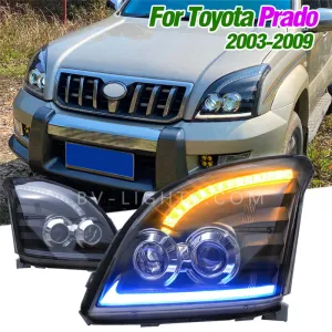 For Toyota Land Cruiser / Prado FJ120 2003-2009 upgrade HID headlight Modified  headlight