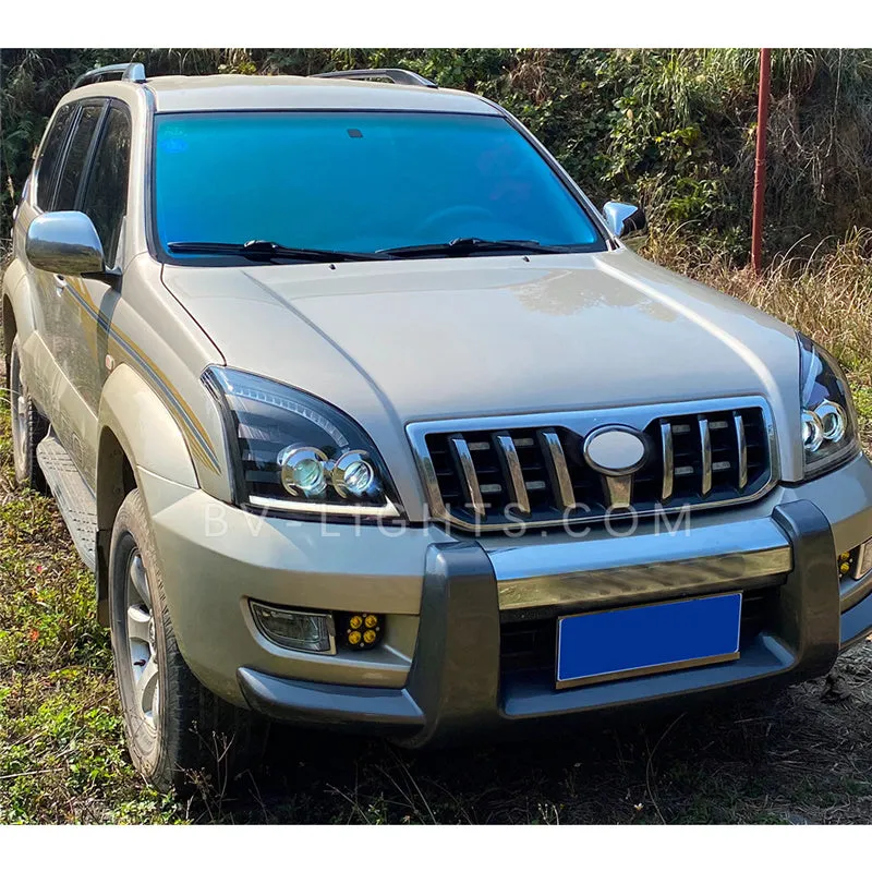 For Toyota Land Cruiser / Prado FJ120 2003-2009 upgrade HID headlight Modified  headlight