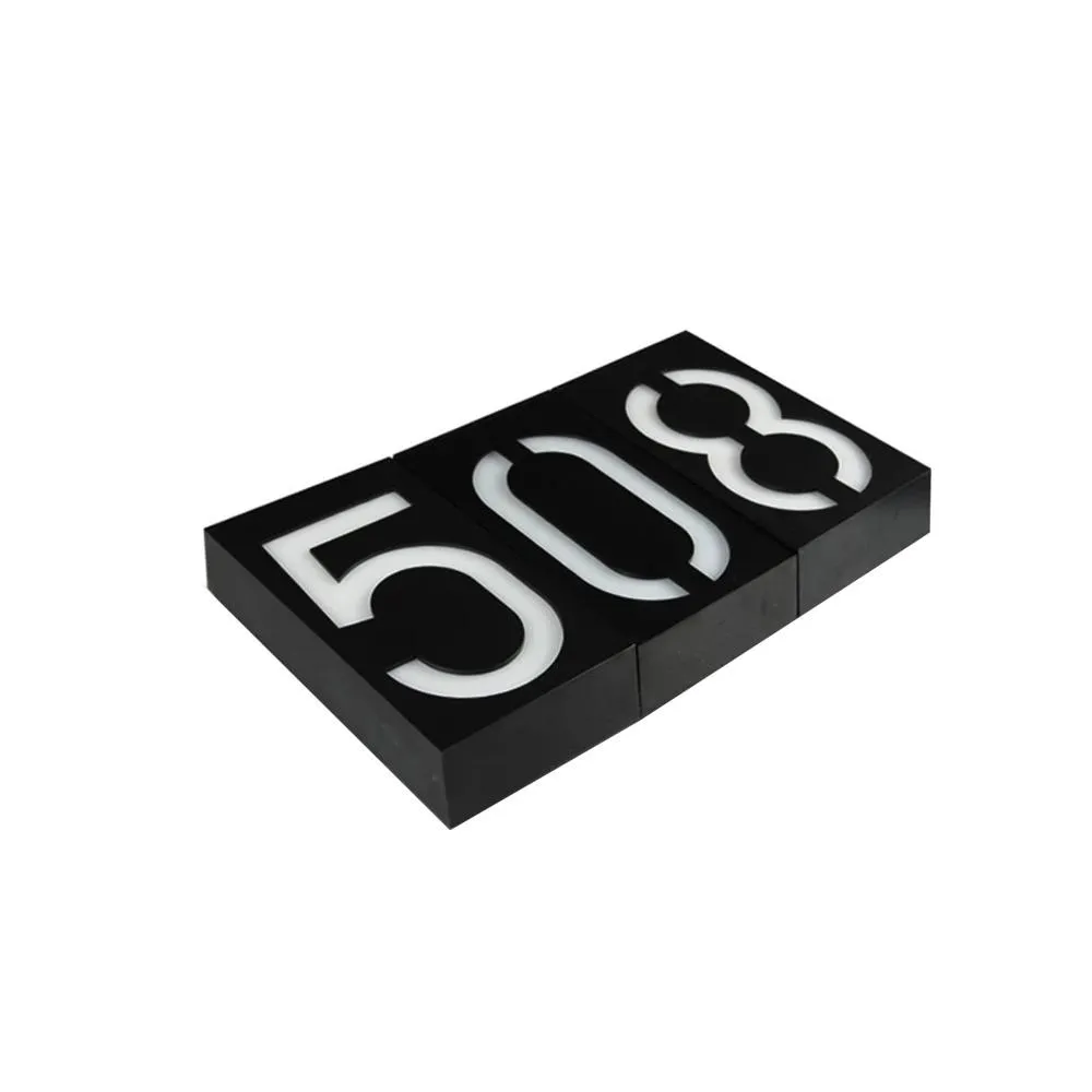 LED Solar Wall Number Lights