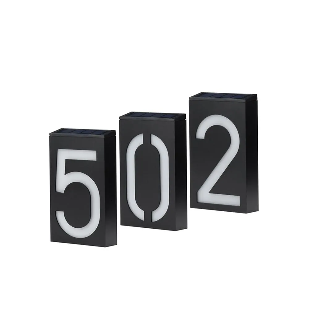 LED Solar Wall Number Lights