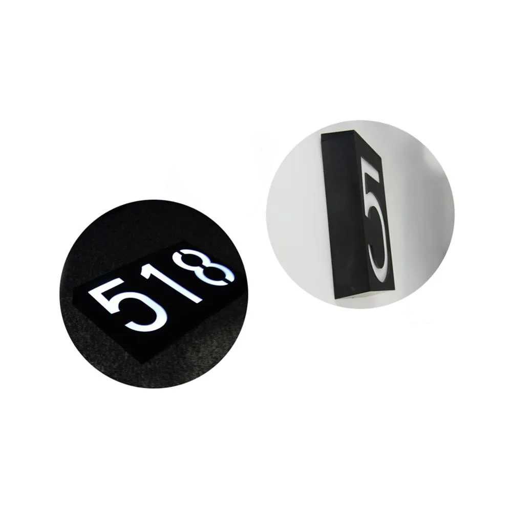 LED Solar Wall Number Lights