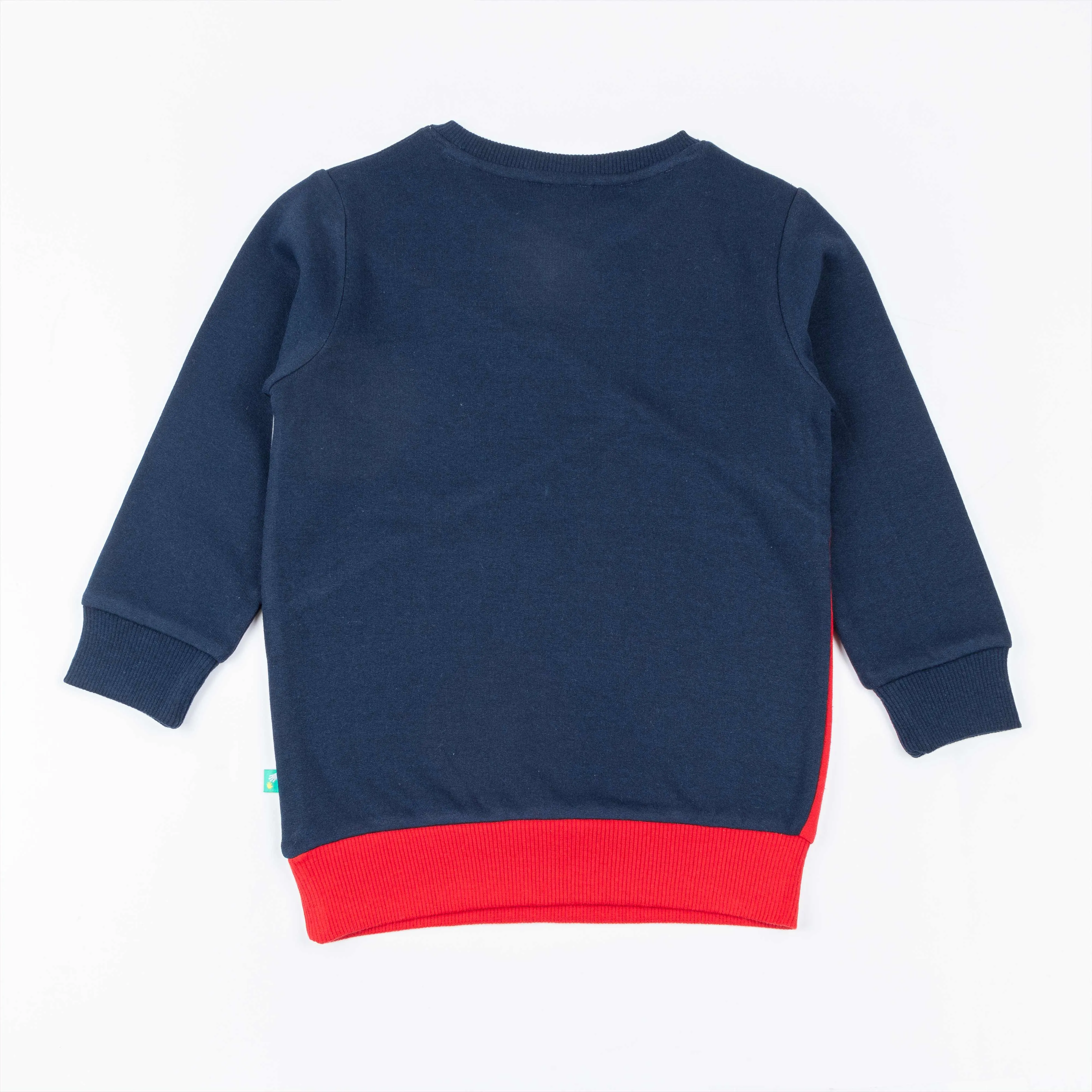 "Boys' Colorblock Sweatshirt  Space Expedition Patch Design (Blue/Navy/Grey/Red)"