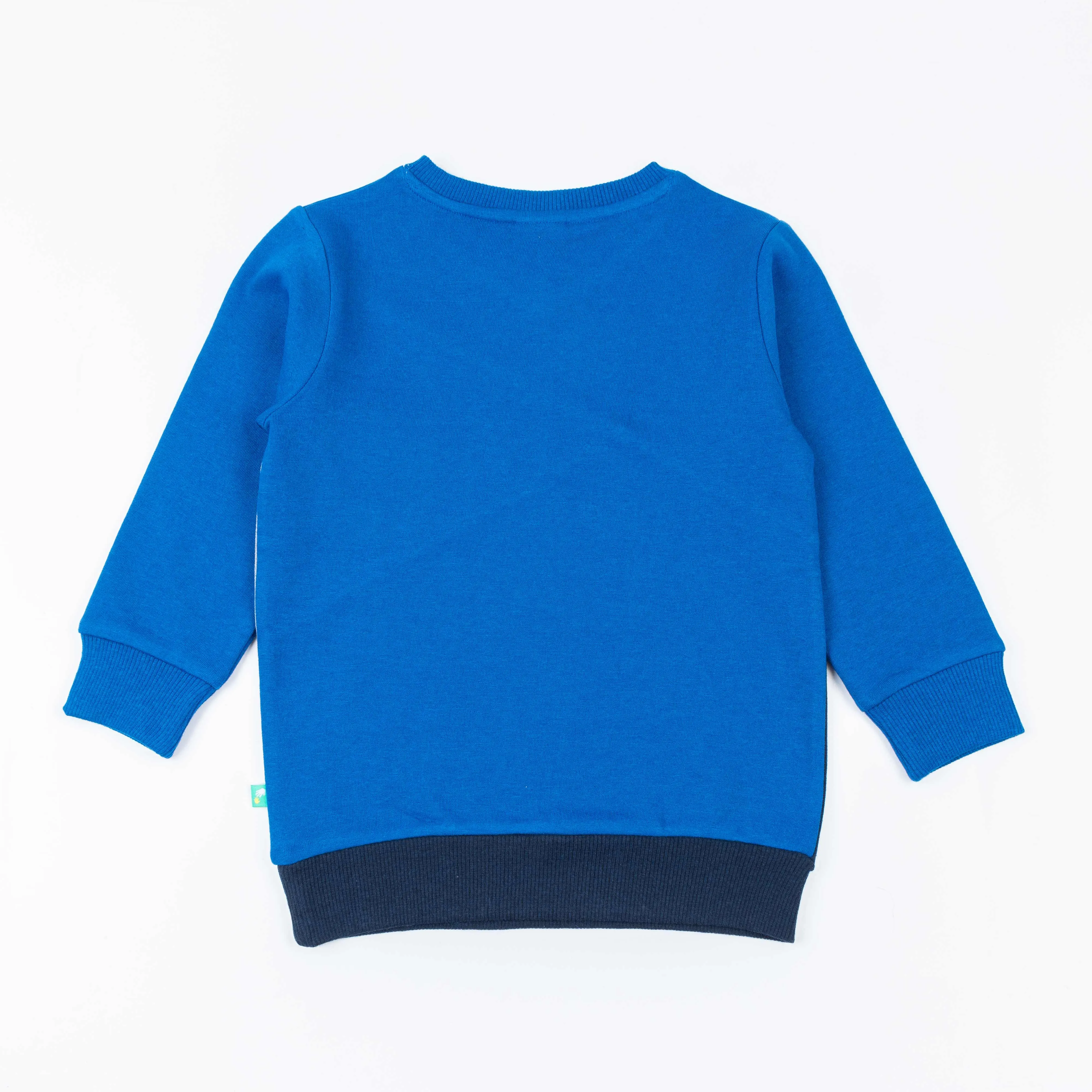 "Boys' Colorblock Sweatshirt  Space Expedition Patch Design (Blue/Navy/Grey/Red)"