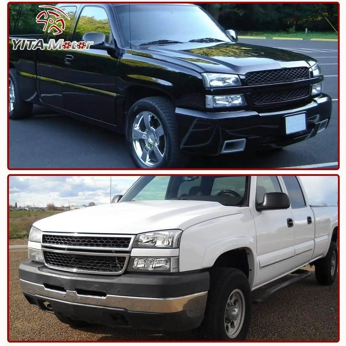 YITAMOTOR® 2003-2006 Chevy Silverado Avalanche Headlight Assembly Headlamps